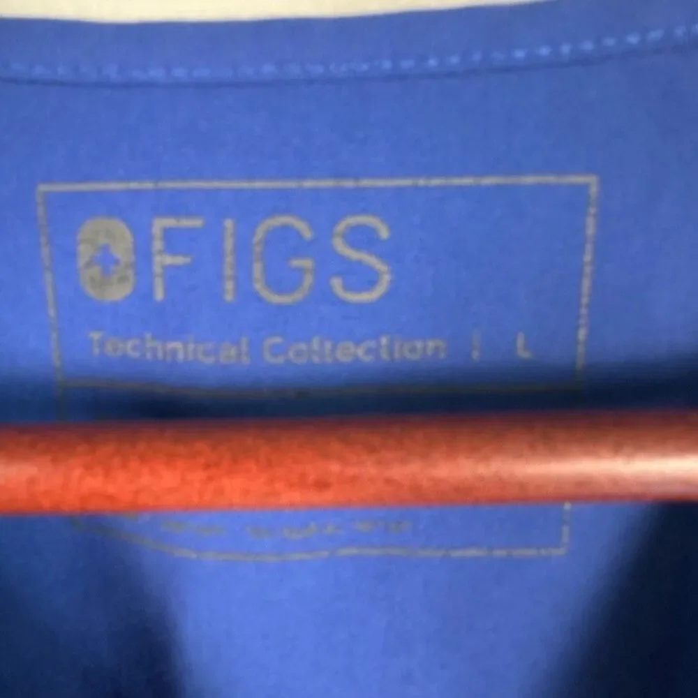 FIGS Womens Casma Scrub Top Size Large Ceil Blue